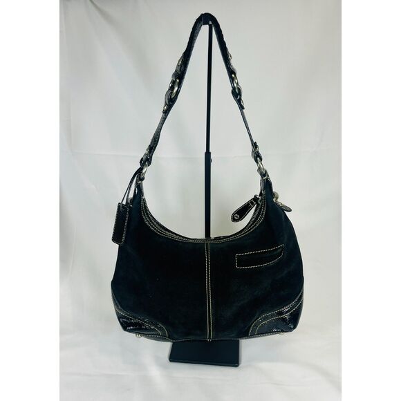 The Sak Black Suede Hobo Shoulder Bag - Picture 2 of 13